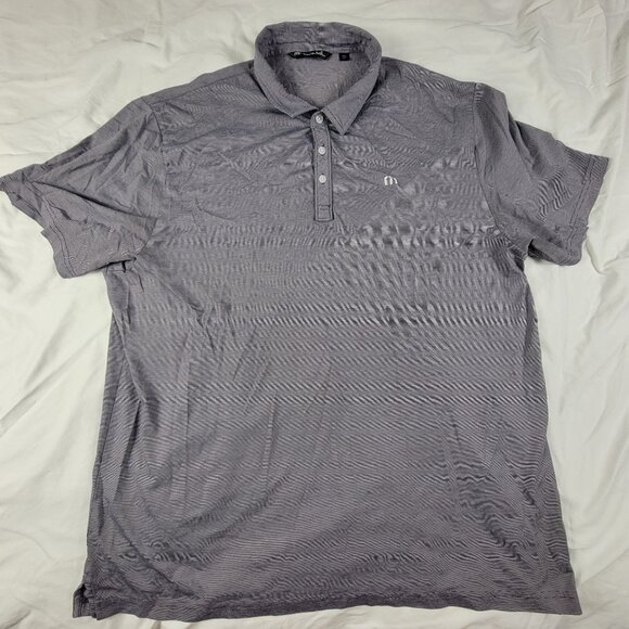 Travis Mathew Mens 3XL Purple Polo Shirt Short Sleeve Outdoors Summer Comfort - Picture 1 of 11